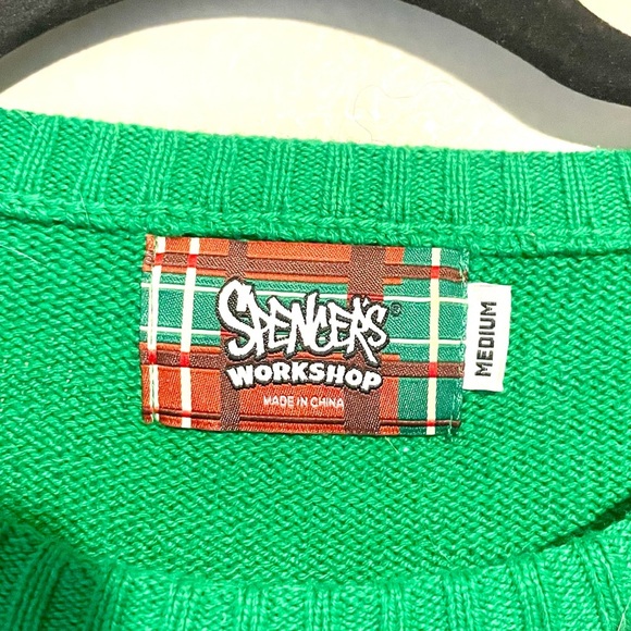 Men’s Spencer's Workshop" Christmas holiday ugly sweater size Medium festive - Picture 3 of 8
